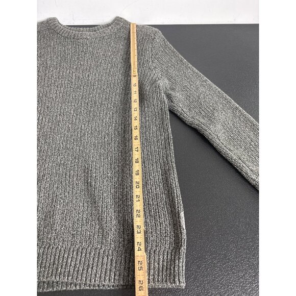 Vintage G.H. Bass & Co. Men's Gray Heather Knit Crew Neck Sweater Size S - Picture 9 of 10
